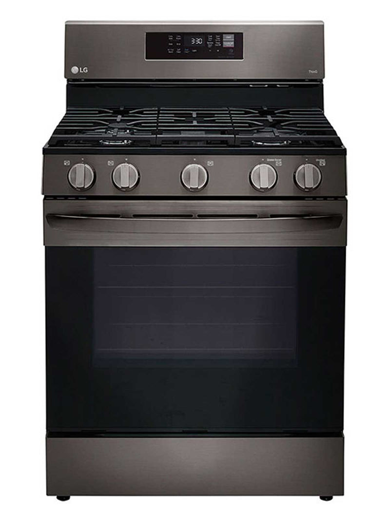 LG 30" Freestanding Convection Gas Range with Air Fry & EasyClean® - Black Stainless