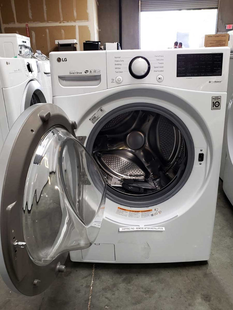 LG 4.5 cu. ft. Ultra Large Front Load Washer Open