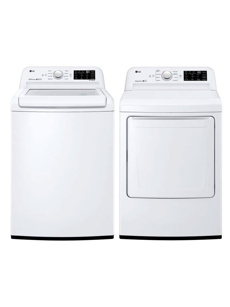LG 4.5 cu. ft. Top Load Washer and 7.3 cu. ft. Ultra Large Gas Dryer