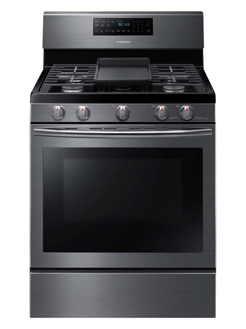 Samsung 5.8 cu. ft. Freestanding Gas Range with Convection Black Stainless Steel
