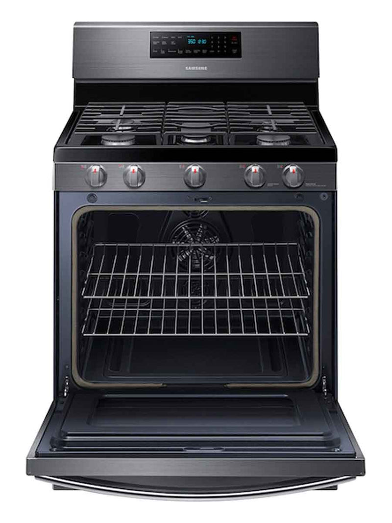 Samsung 5.8 cu. ft. Freestanding Gas Range with Convection Black Stainless Steel